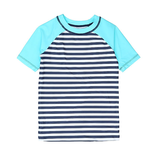 Hatley Kurzarm-Badeshirt UNDERWATER STRIPES in patriot blue