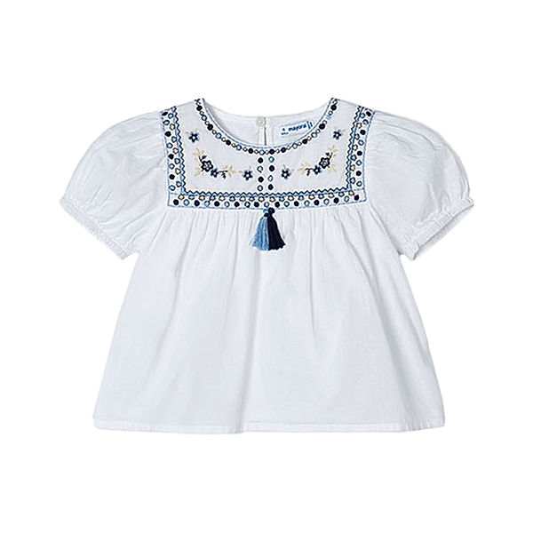 Mayoral Kurzarm-Bluse CHLOE in weiss