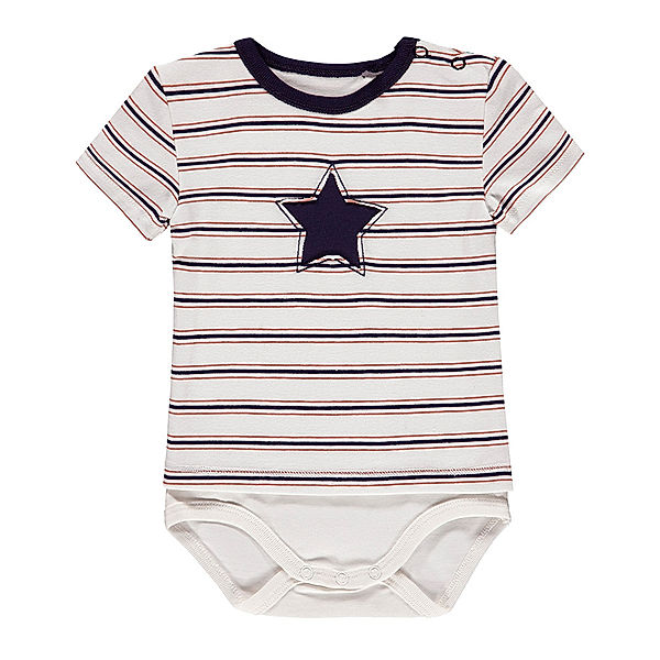 bellybutton Kurzarm-Body LAZY SLOTH – STAR gestreift in offwhite