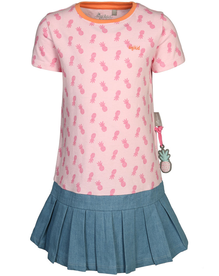 Kurzarm-Kleid ANANAS in rosa blau kaufen | tausendkind.de