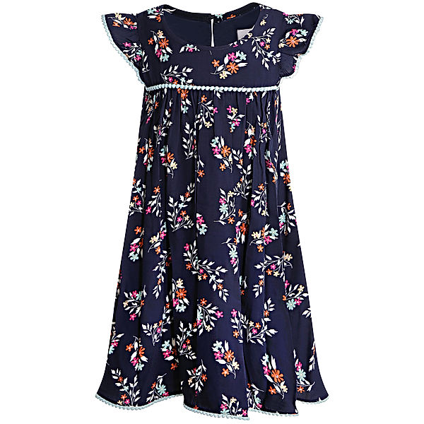 happy girls Kurzarm-Kleid BLUMENZWEIGE in navy