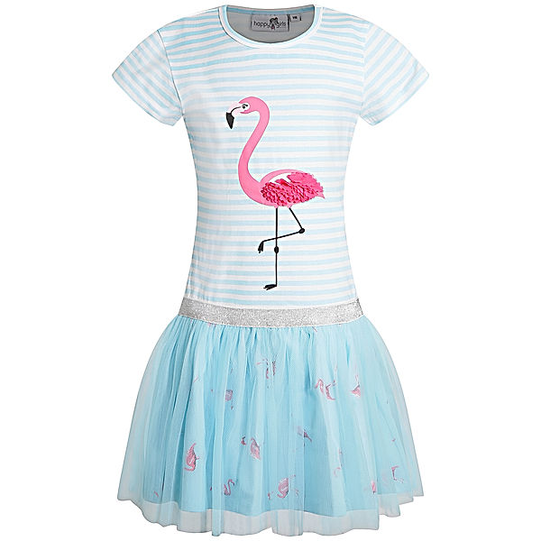 happy girls Kurzarm-Kleid FLAMINGO mit Tüllrock in sky blue