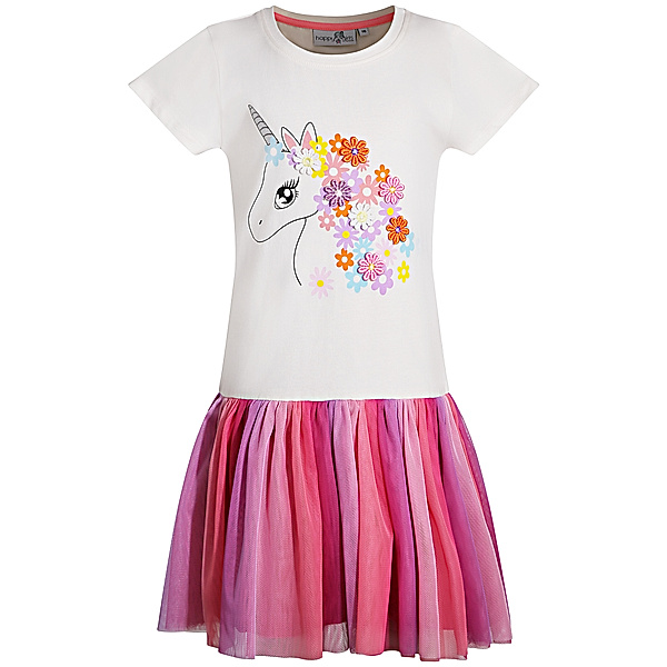 happy girls Kurzarm-Kleid FLOWER UNICORN mit Tüllrock in multicolour