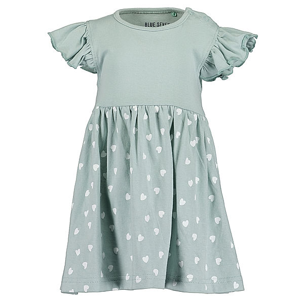 BLUE SEVEN Kurzarm-Kleid LITTLE HEARTS in gletscher