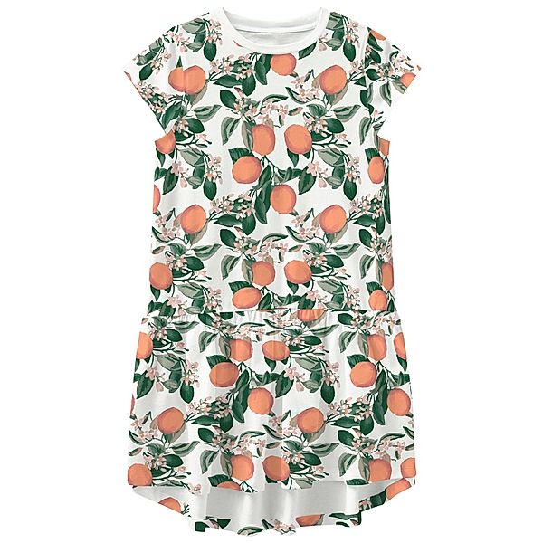 name it Kurzarm-Kleid NKFVIGGA – ORANGES in bright white