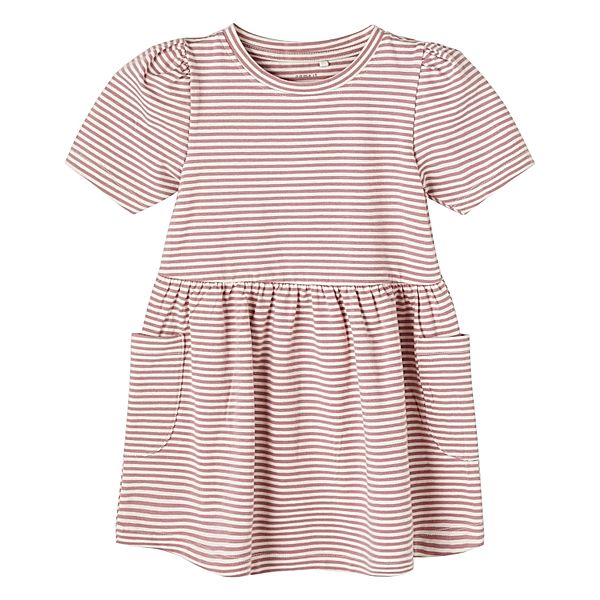 name it Kurzarm-Kleid NMFFAGMAR STRIPES in nostalgia rose