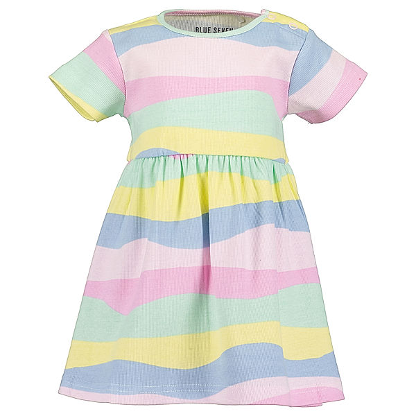 BLUE SEVEN Kurzarm-Kleid PASTEL WAVES in bunt