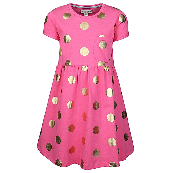 tausendkind collection Kurzarm-Kleid PUNKTE in pink