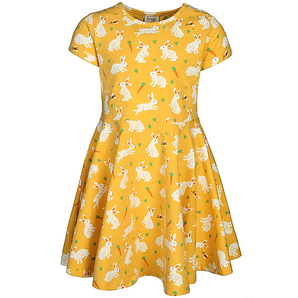 frugi Kurzarm-Kleid SPRING - HOP ALONG in gelb