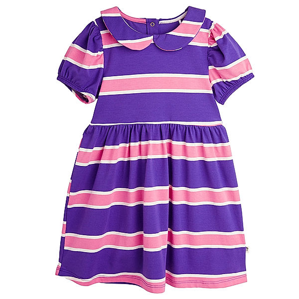 Mini Rodini Kurzarm-Kleid STRIPE in purple