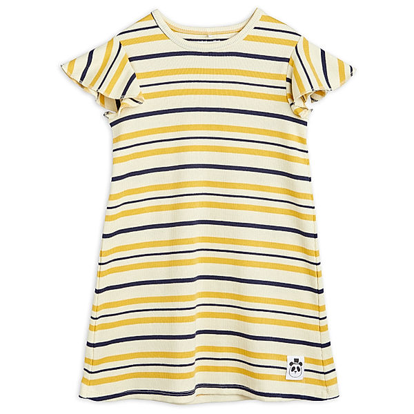 mini rodini Kurzarm-Kleid STRIPE in yellow