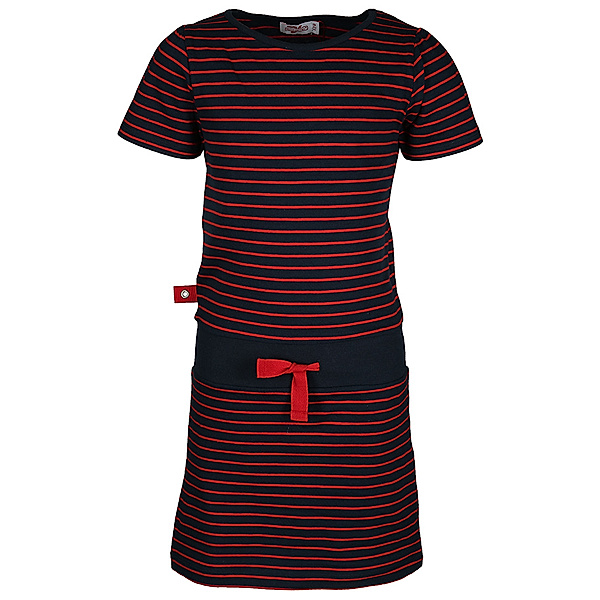 Volltreffer Kurzarm-Kleid STRIPES in gestreift in dunkelblau/rot