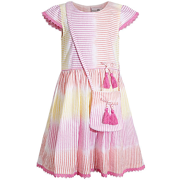 happy girls Kurzarm-Kleid SUMMER STRIPES mit Tasche in light pink