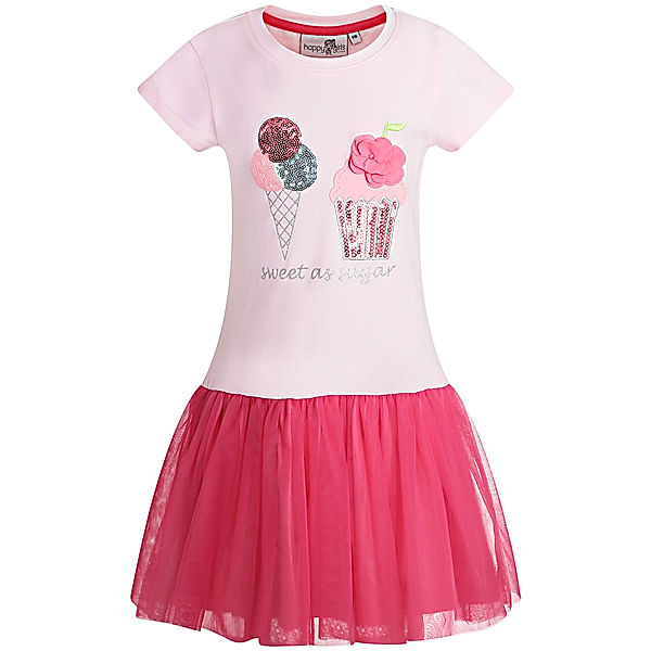 happy girls Kurzarm-Kleid SWEET AS SUGAR mit Tüllrock in rose