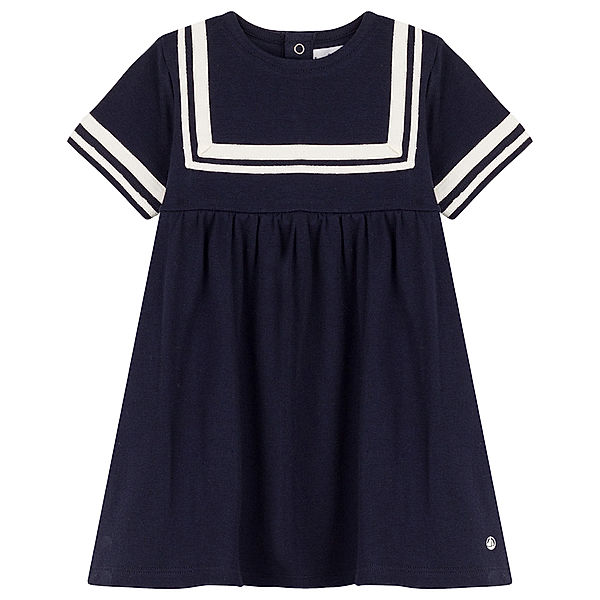 Petit Bateau Kurzarm-Kleid UNIE in smoking