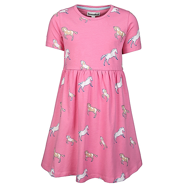 tausendkind collection Kurzarm-Kleid WILDPFERDE in pink