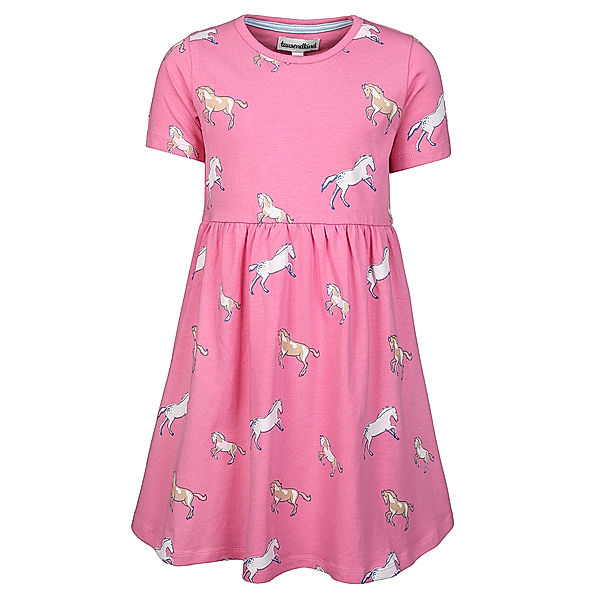 tausendkind collection Kurzarm-Kleid WILDPFERDE in pink