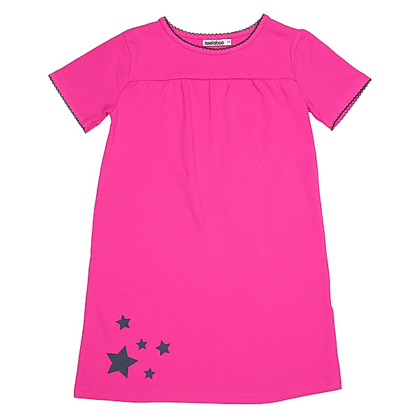 zoolaboo Kurzarm-Nachthemd STARLIGHT UNI in pink