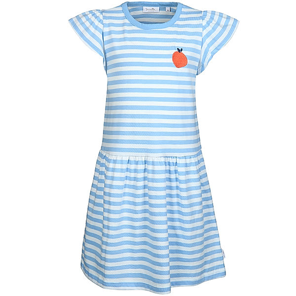 Sanetta Kurzarmkleid APPLE STRIPED in blue fog