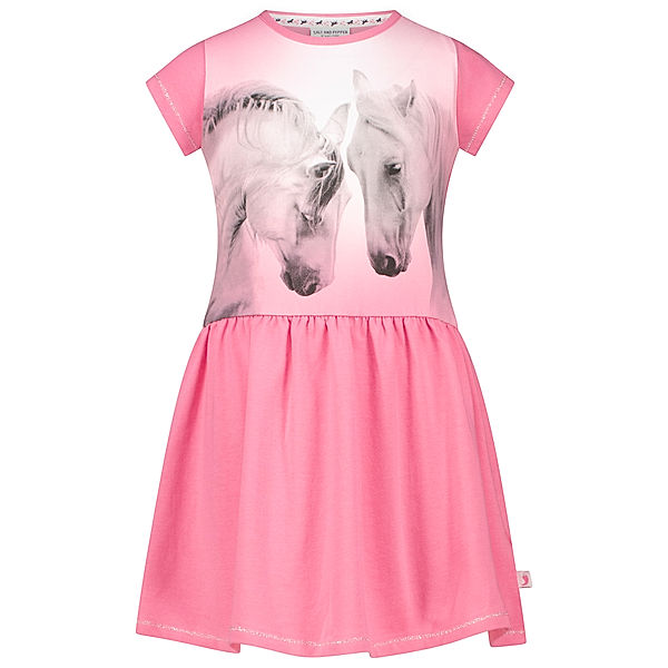 Salt & Pepper Kurzarmkleid DREAM HORSES in aurora pink