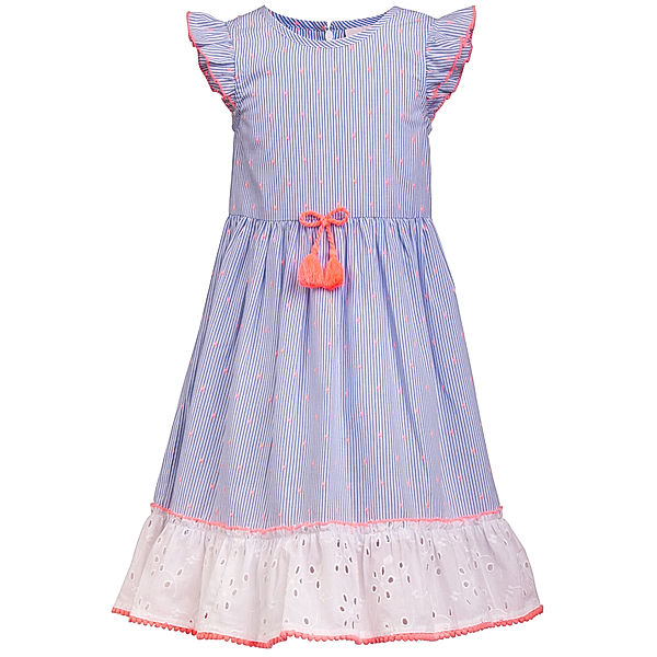 happy girls Kurzarmkleid MINI DOTS mit Rüschen in arctic blue