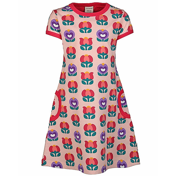 Maxomorra Kurzarmkleid PICNIC TULIP in rosa