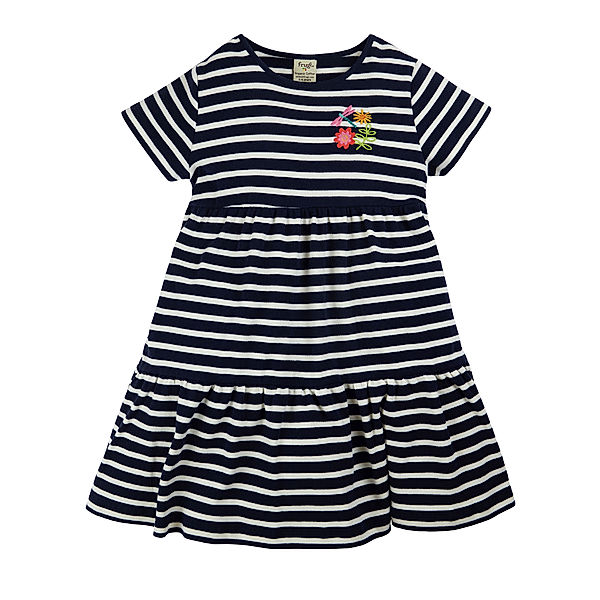 frugi Kurzarmkleid ROSA - DRAGONFLY gestreift in navy