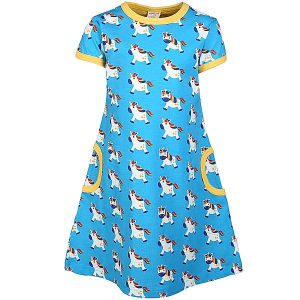 Maxomorra Kurzarmkleid TALES UNICORN in blau