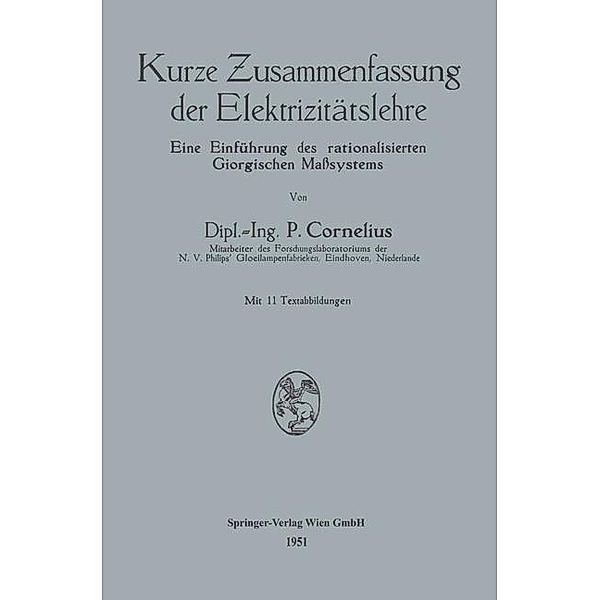 Kurze Zusammenfassung der Elektrizitätslehre, Peter Cornelius