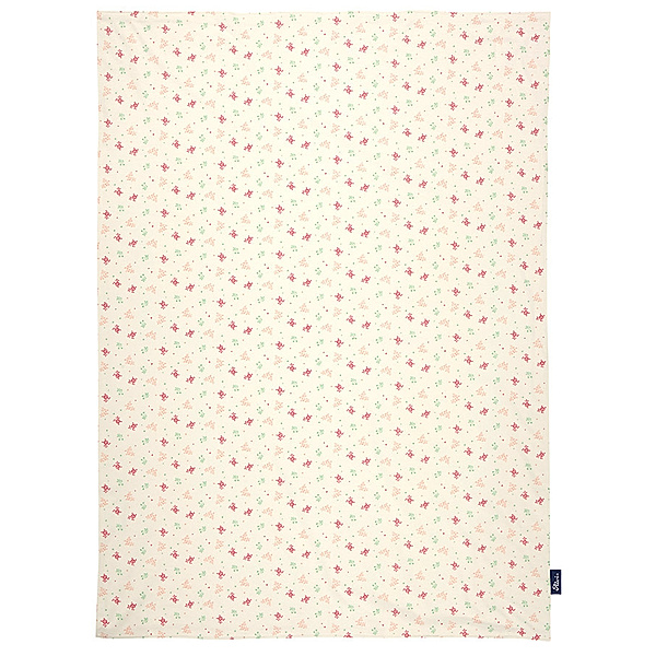 Alvi® Kuscheldecke ROSE GARDEN (100x75) aus Baumwoll-Jersey in rosa/weiß