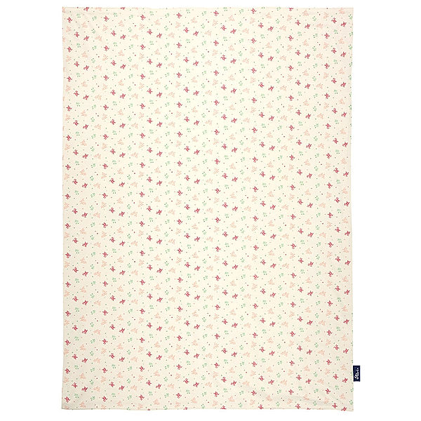 Alvi® Kuscheldecke ROSE GARDEN (100x75) aus Baumwoll-Jersey in rosa/weiss