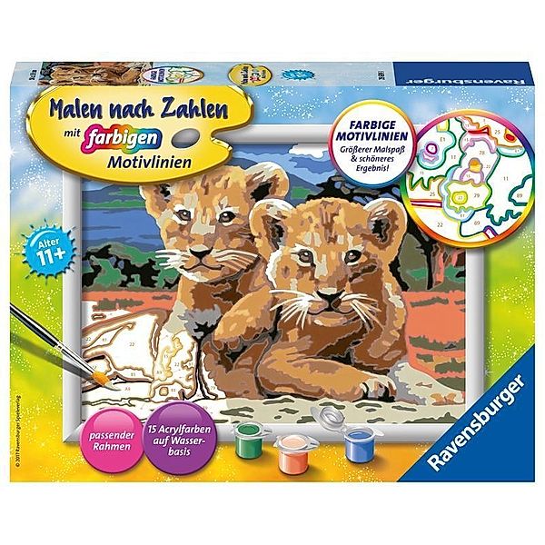 Kuschelnde Löwenbabys