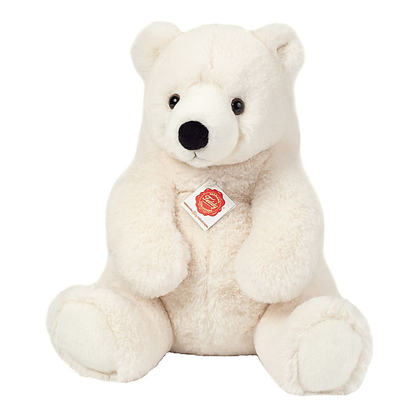 Hermann Teddy Kuscheltier EISBÄR (35 cm) sitzend in weiß