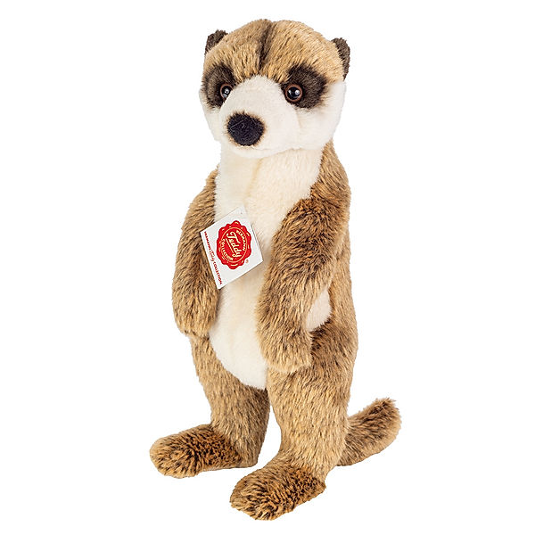 Hermann Teddy Kuscheltier ERDMÄNNCHEN STEHEND (29cm) in braun/wollweiss