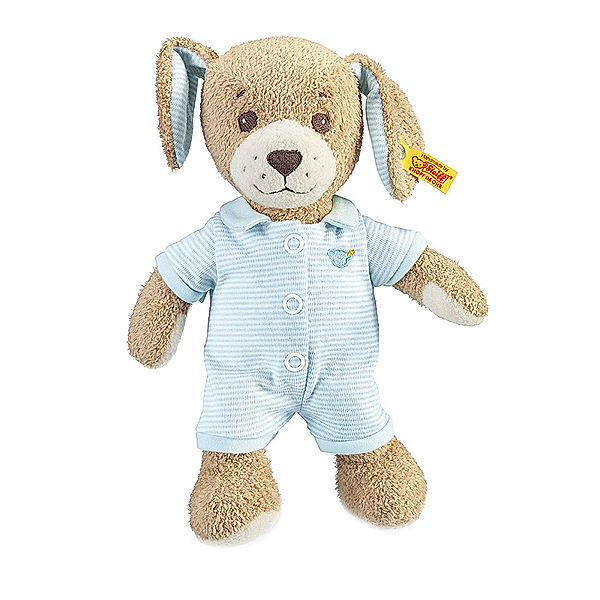 Steiff Kuscheltier GUTE-NACHT-HUND (28 cm) in braun/blau