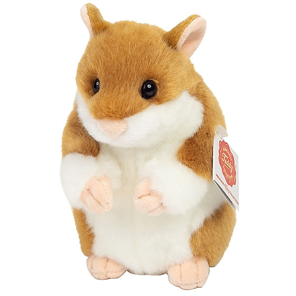 Hermann Teddy Kuscheltier HAMSTER (16 cm) hockend in braun