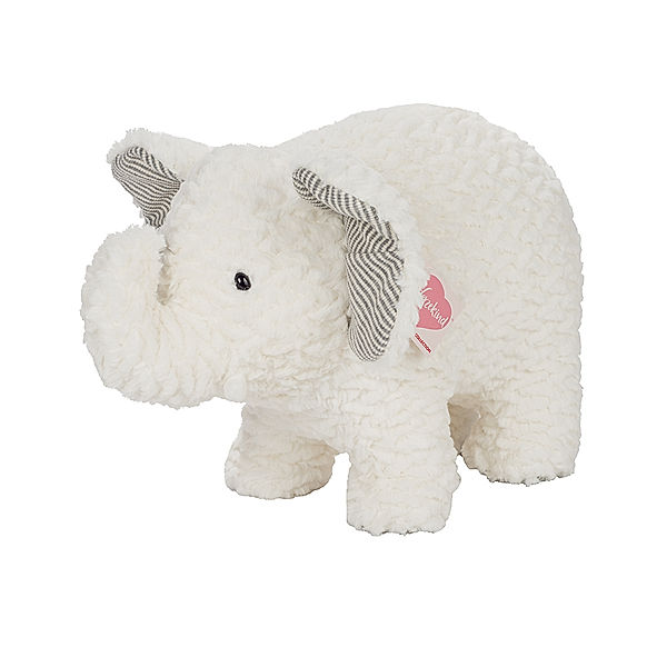 Hermann Teddy Kuscheltier HERZEKIND ELEFANT CONNER (40cm) in weiß