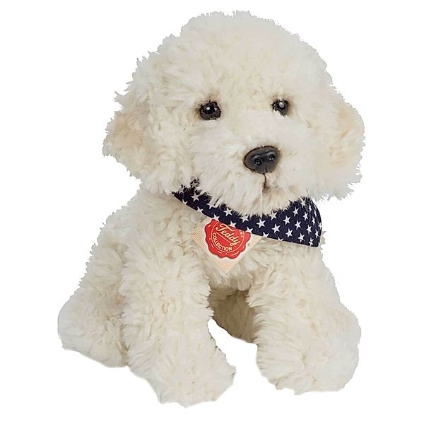 Hermann Teddy Kuscheltier LABRADOODLE (28cm) sitzend in weiß