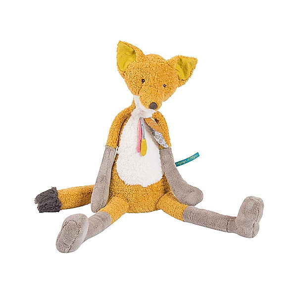 Moulin Roty Kuscheltier LE VOYAGE D'OLGA – FUCHS CHAUSSETTE (56cm) in orange/grau