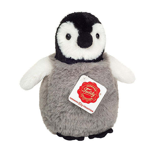 Hermann Teddy Kuscheltier PINGUIN (15 cm) in grau