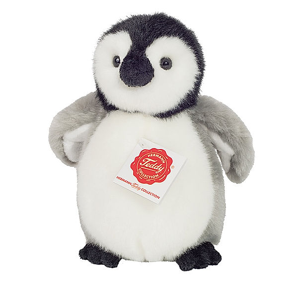 Hermann Teddy Kuscheltier PINGUIN (15 cm) in grau/weiß