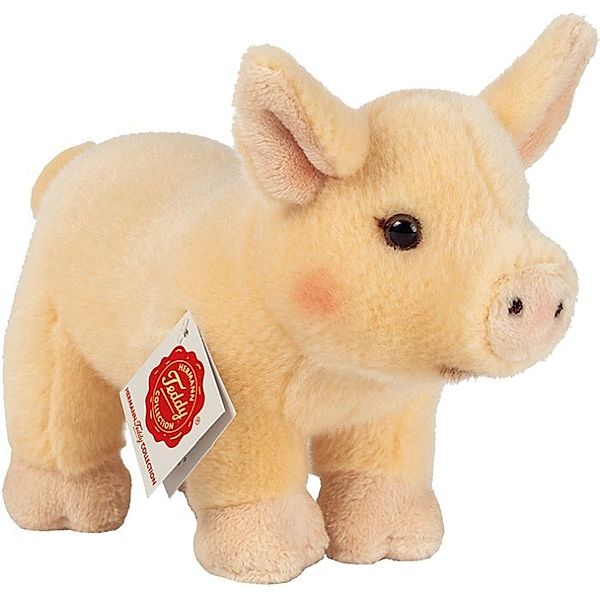 Hermann Teddy Kuscheltier SCHWEIN (20cm) stehend in rosa