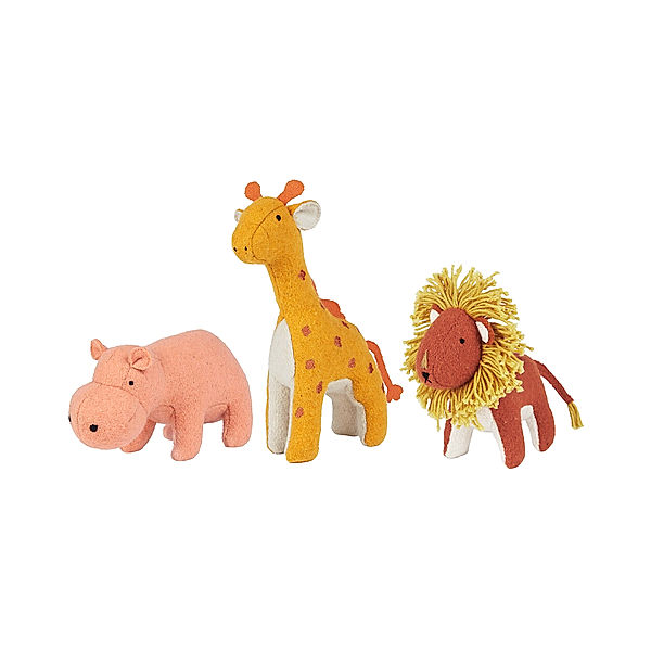 OlliElla Kuscheltier-Set HOLDIE FOLK -  SAVANNAH ANIMALS 3-teilig