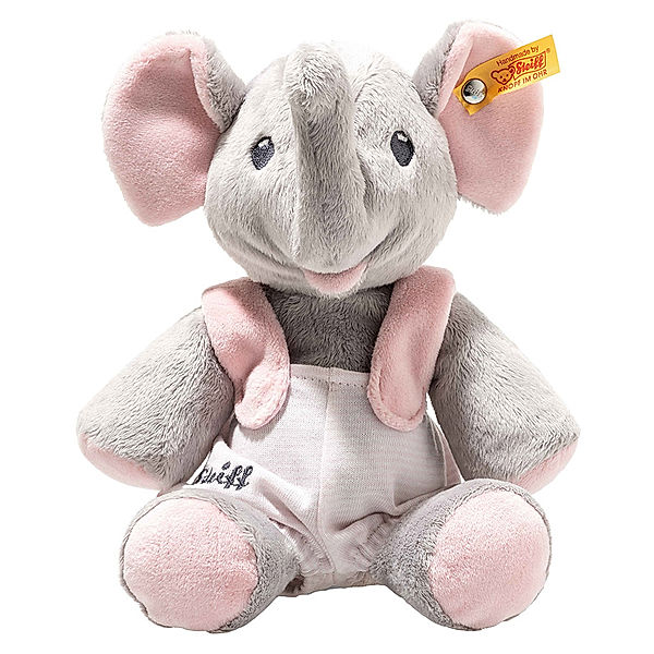 Steiff Kuscheltier TRAMPILI ELEFANT (24cm) in grau/rosa