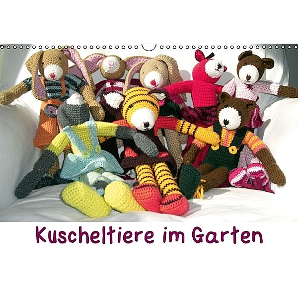 Kuscheltiere im Garten (Wandkalender 2014 DIN A3 quer), Annette Kunow