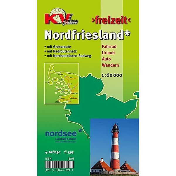 KVplan Freizeit Nordfriesland Kreis mit Sylt, Amrum, Föhr und Halligen