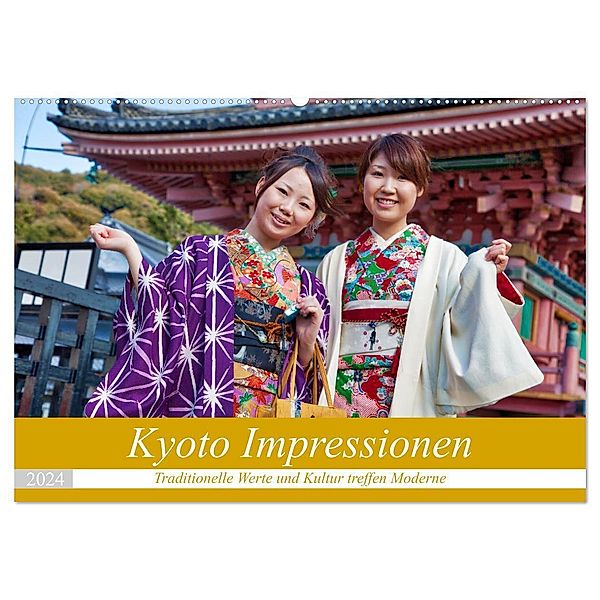 Kyoto Impressionen (Wandkalender 2024 DIN A2 quer), CALVENDO Monatskalender, Michael Kurz