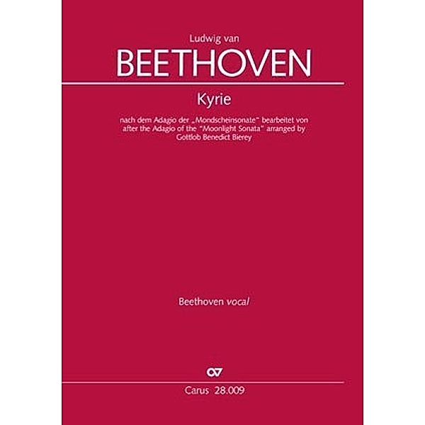 Kyrie nach dem Adagio der Mondscheinsonate (Partitur), Ludwig van Beethoven