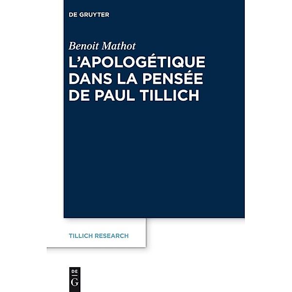 L' apologétique dans la pensée de Paul Tillich, Benoit Mathot