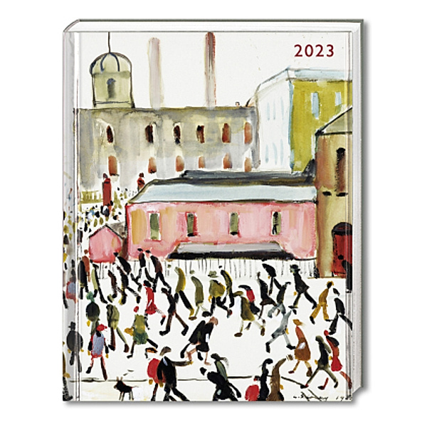 L. S. Lowry - Arbeitsweg - Taschenkalender 2023, Flame Tree Publishing